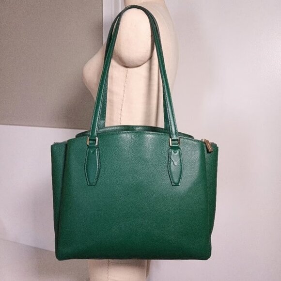Kate Spade Monet Large Triple Compartment Tote Deep Jade Green wkru6948 - Picture 6 of 7